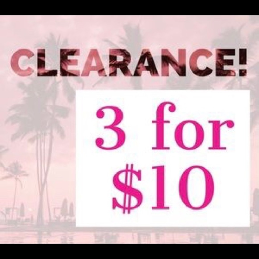 Clearance sale (clothing under $10 only)